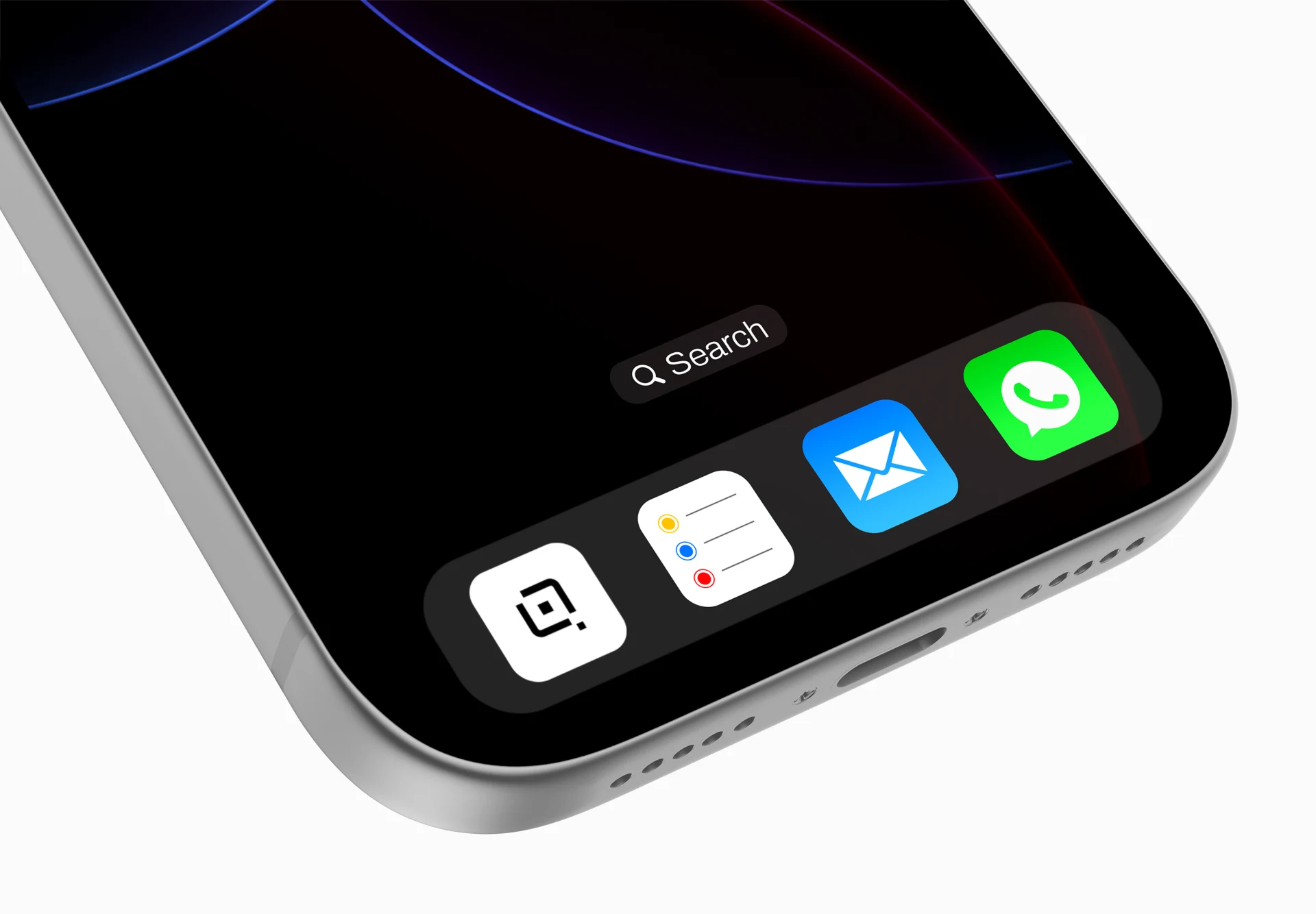 El icono del programa en el dock de un iPhone, junto a las demás apps.